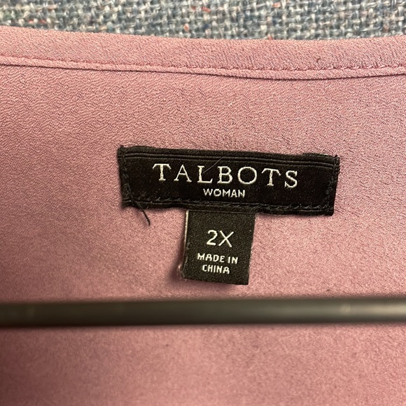 Talbots mauve pink blouse - Picture 2 of 5